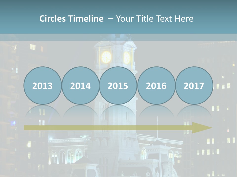 Evening Financial District America PowerPoint Template