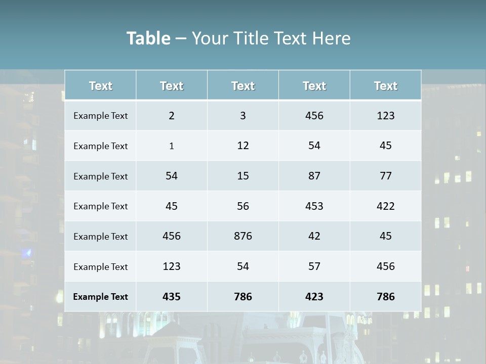 Evening Financial District America PowerPoint Template