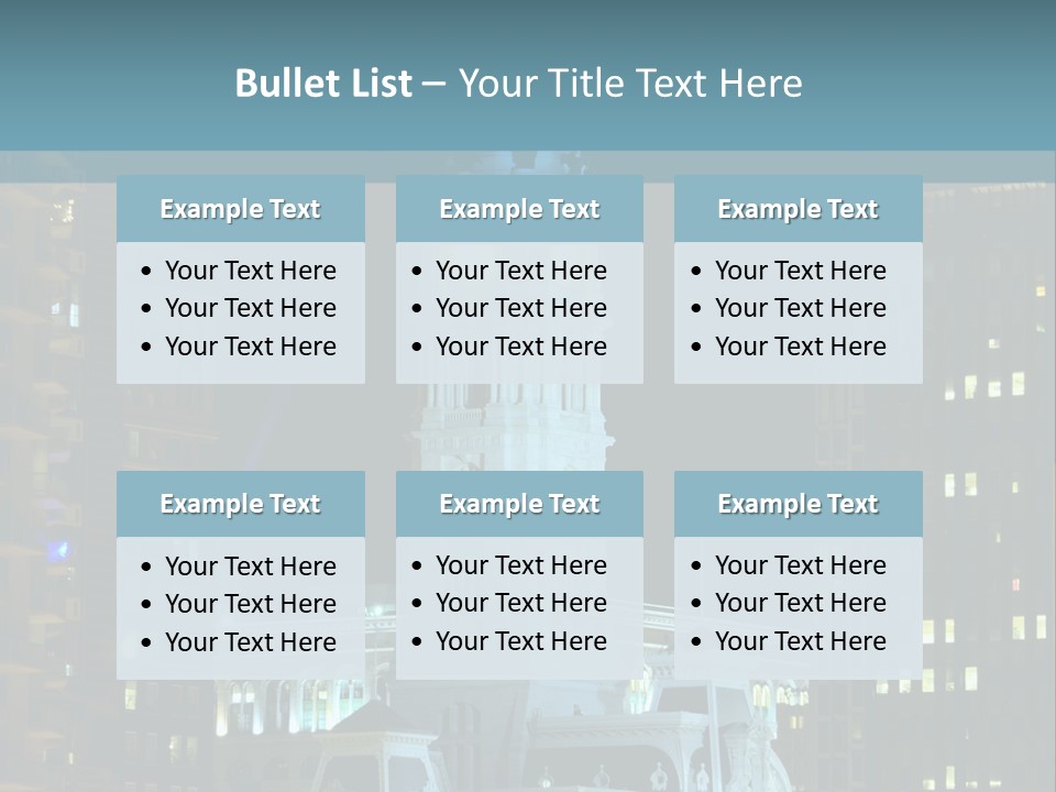 Evening Financial District America PowerPoint Template