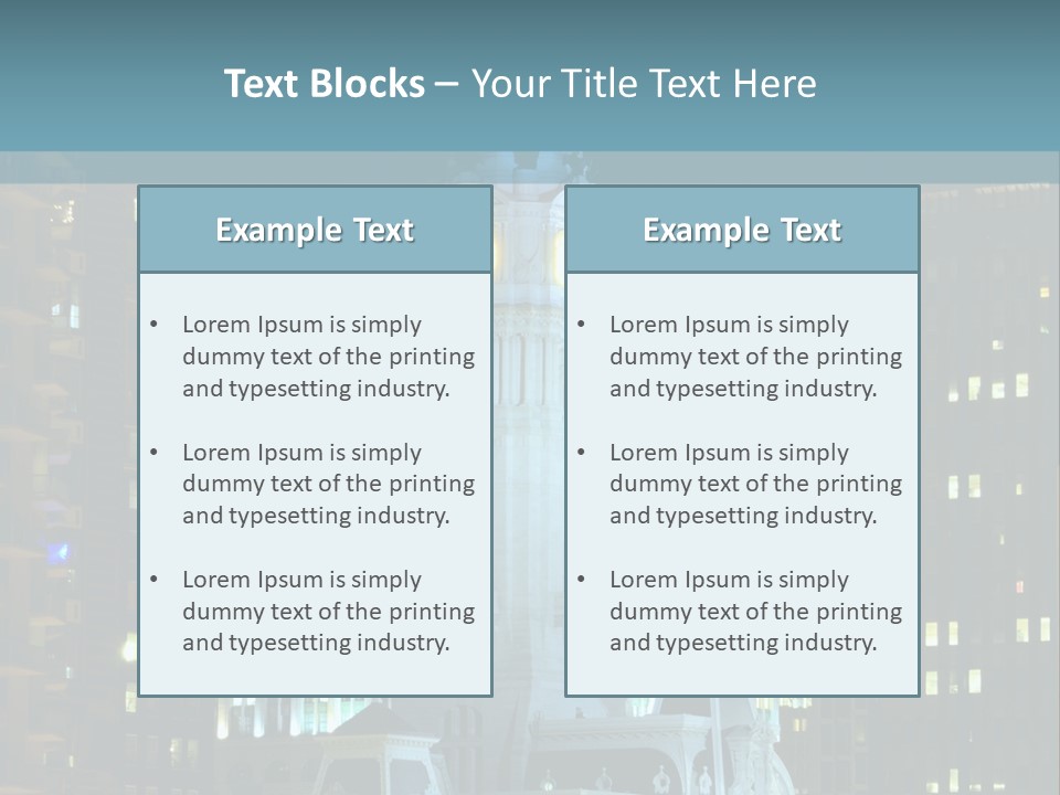 Evening Financial District America PowerPoint Template