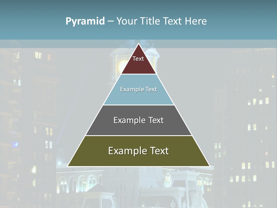 Evening Financial District America PowerPoint Template