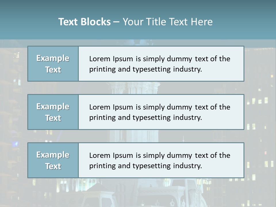 Evening Financial District America PowerPoint Template