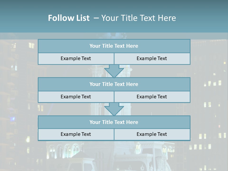 Evening Financial District America PowerPoint Template