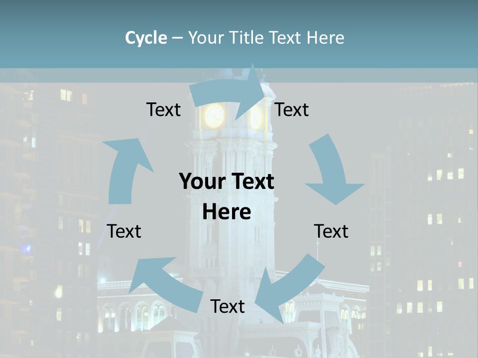 Evening Financial District America PowerPoint Template