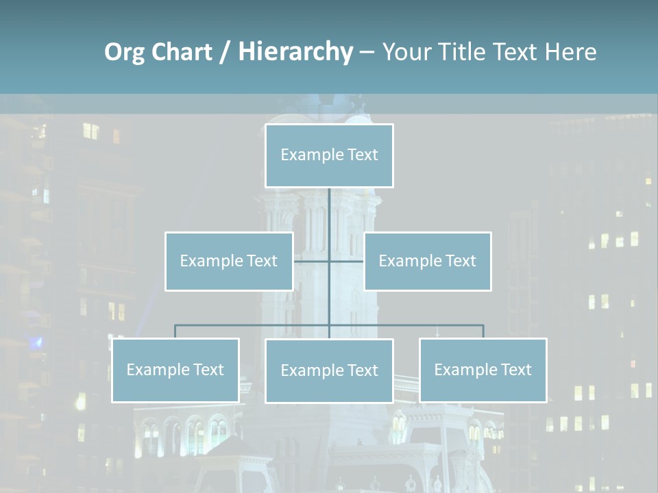 Evening Financial District America PowerPoint Template