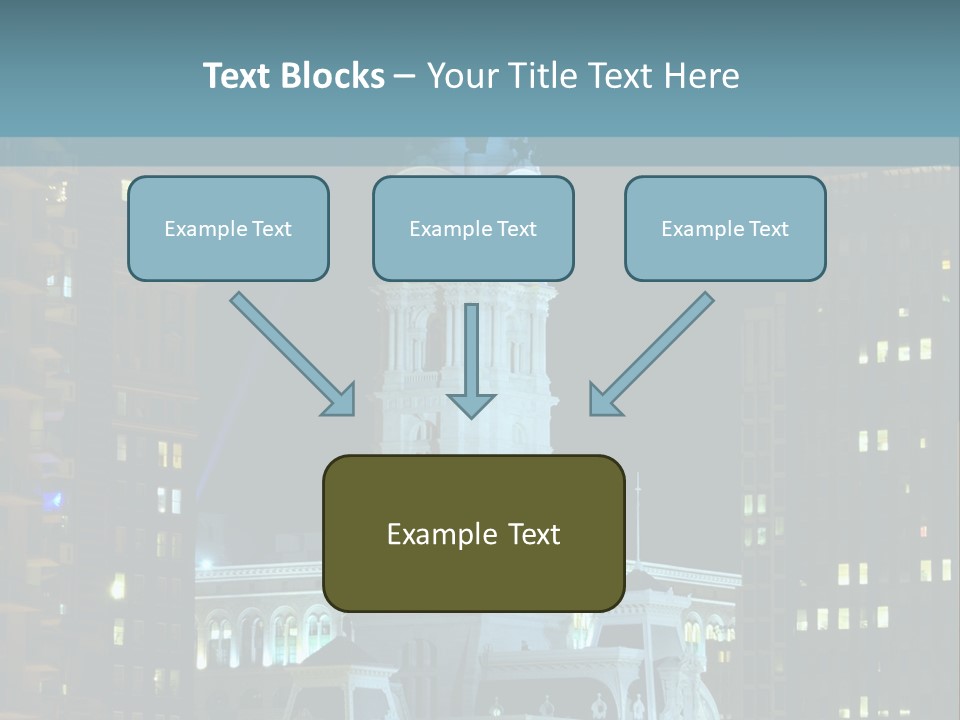 Evening Financial District America PowerPoint Template