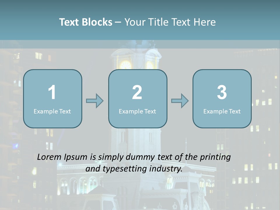 Evening Financial District America PowerPoint Template