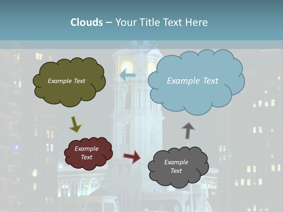 Evening Financial District America PowerPoint Template