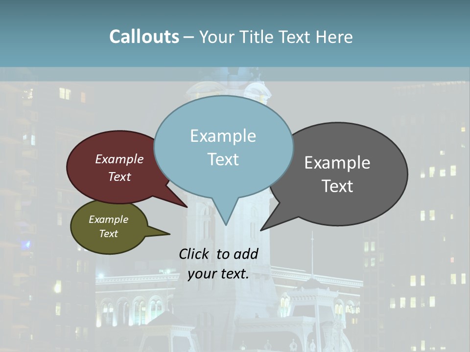 Evening Financial District America PowerPoint Template