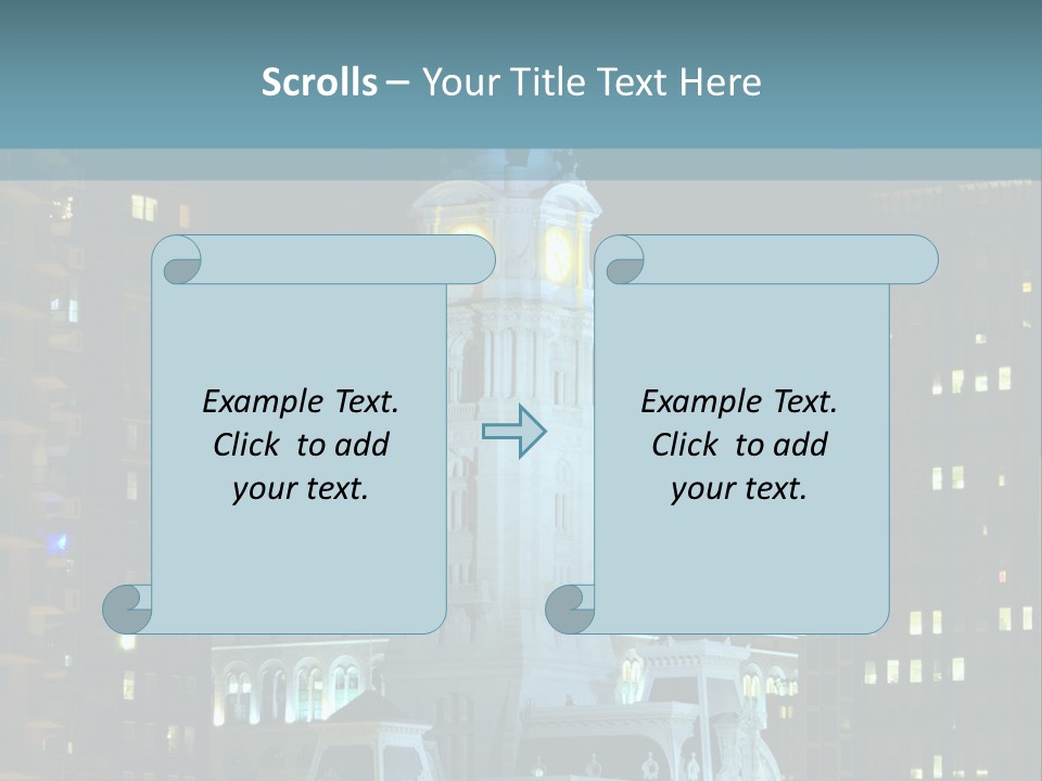 Evening Financial District America PowerPoint Template