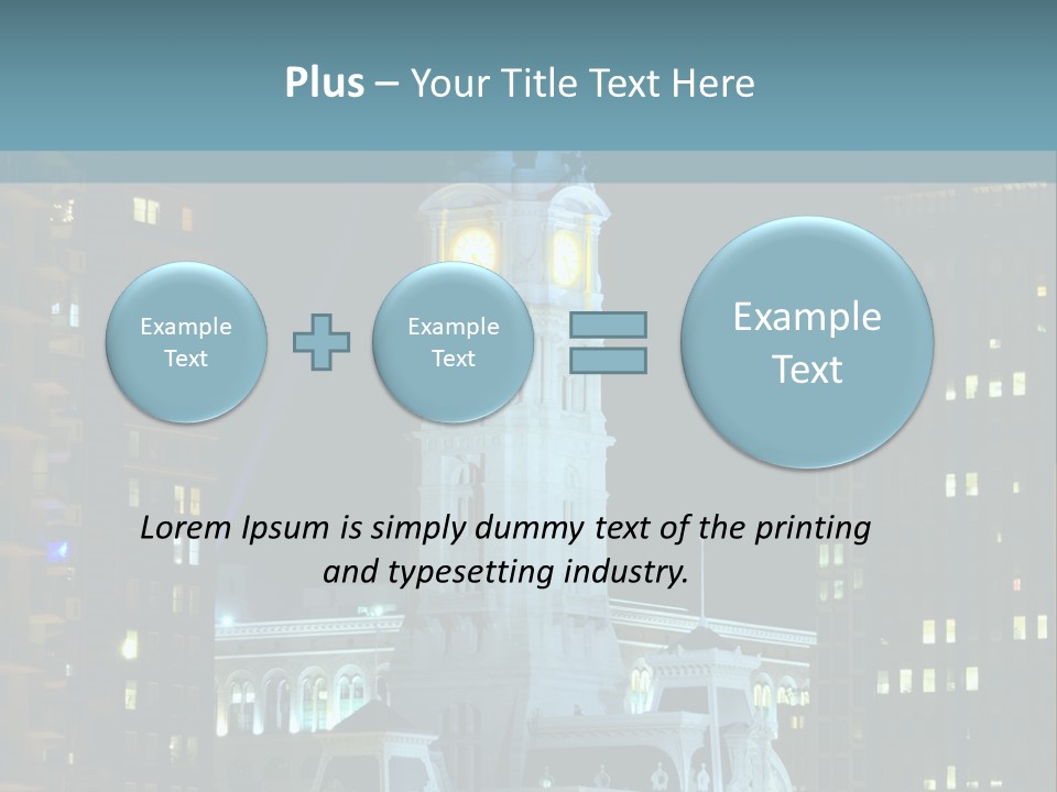Evening Financial District America PowerPoint Template