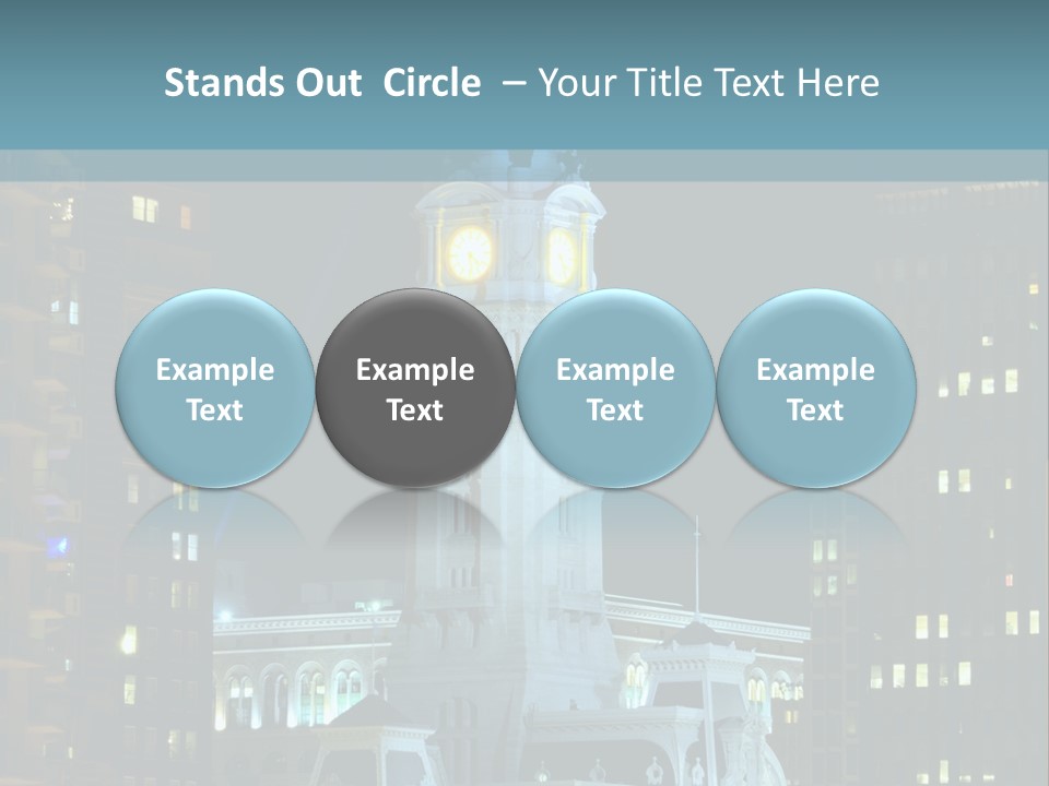 Evening Financial District America PowerPoint Template