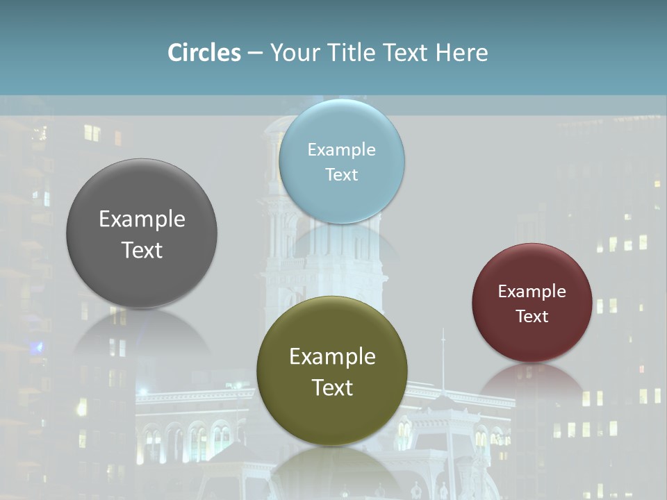 Evening Financial District America PowerPoint Template