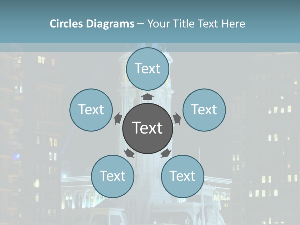 Evening Financial District America PowerPoint Template