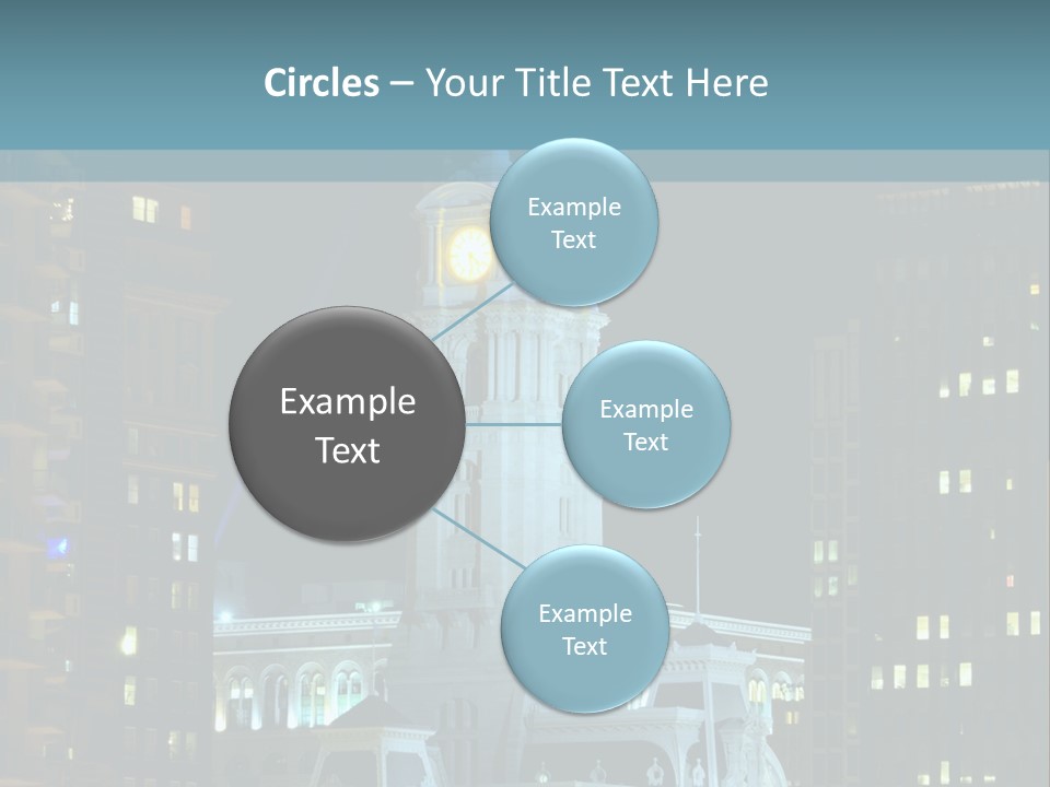 Evening Financial District America PowerPoint Template