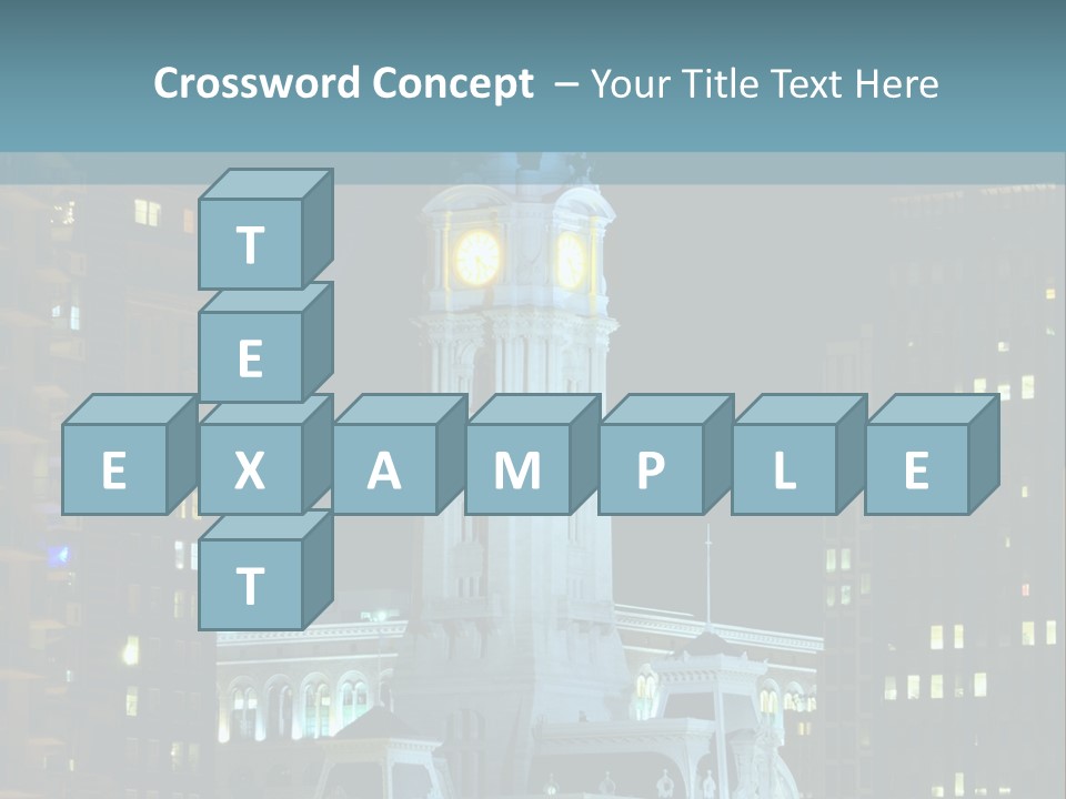 Evening Financial District America PowerPoint Template