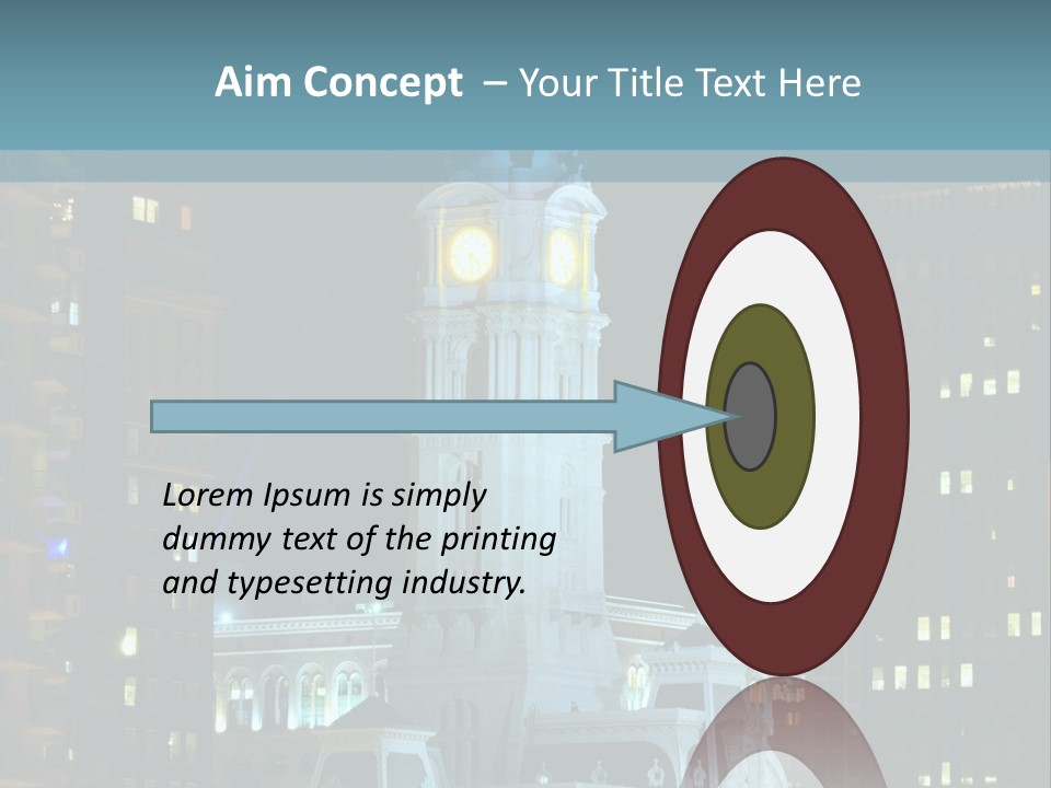 Evening Financial District America PowerPoint Template