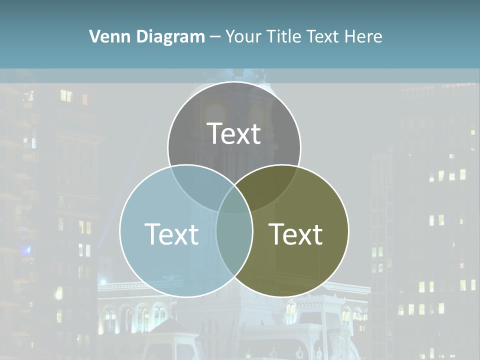 Evening Financial District America PowerPoint Template