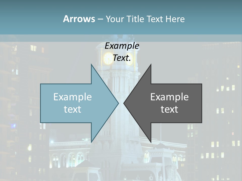 Evening Financial District America PowerPoint Template