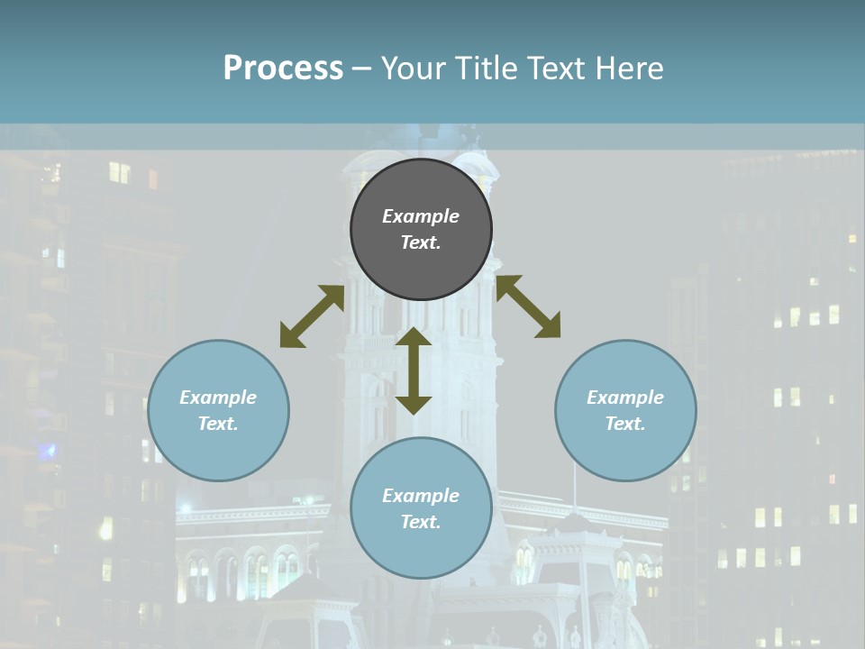 Evening Financial District America PowerPoint Template