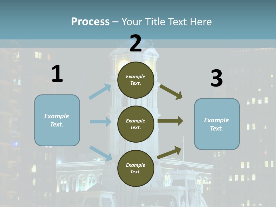 Evening Financial District America PowerPoint Template