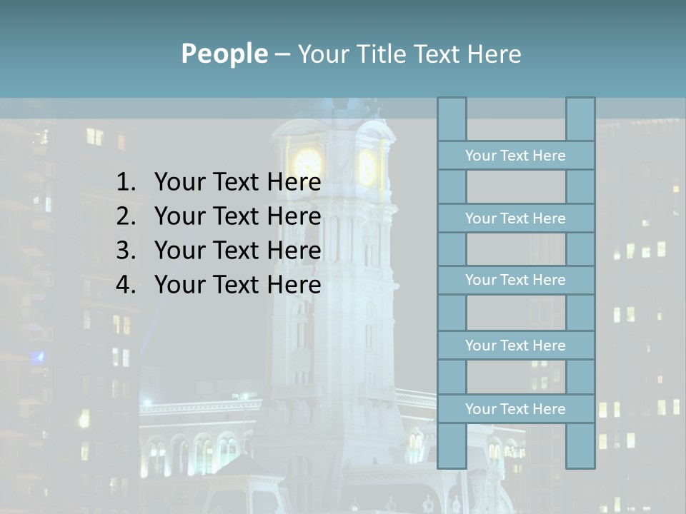 Evening Financial District America PowerPoint Template