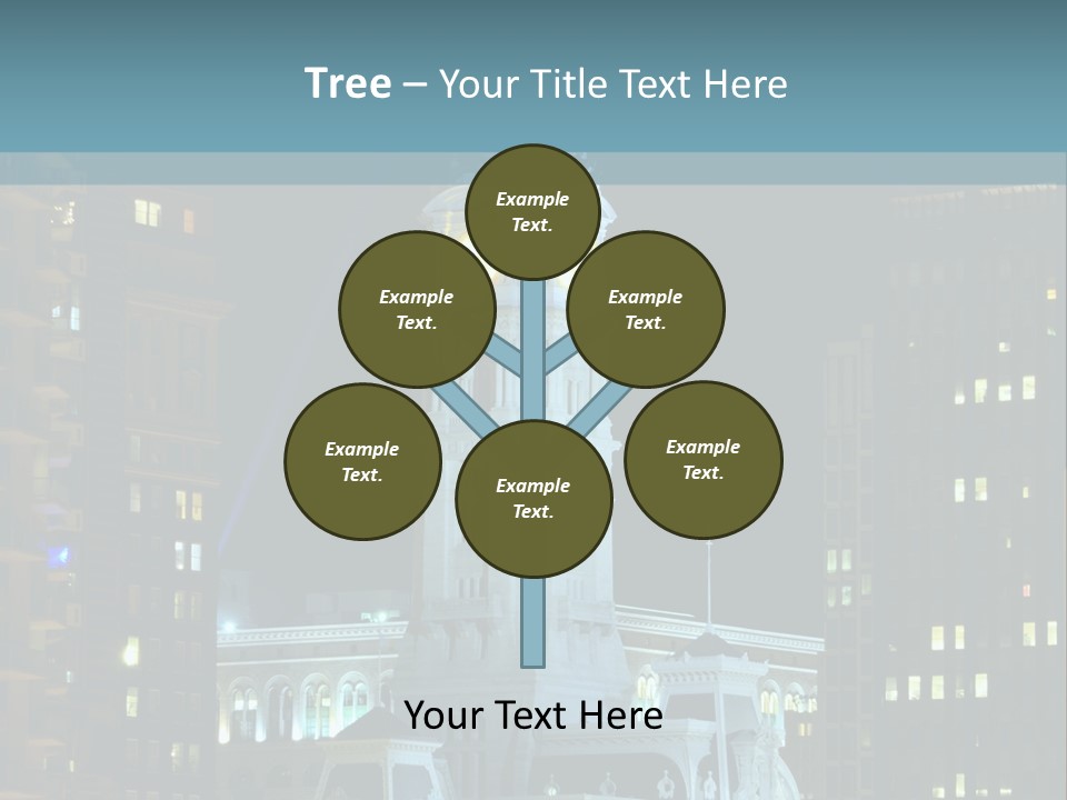 Evening Financial District America PowerPoint Template