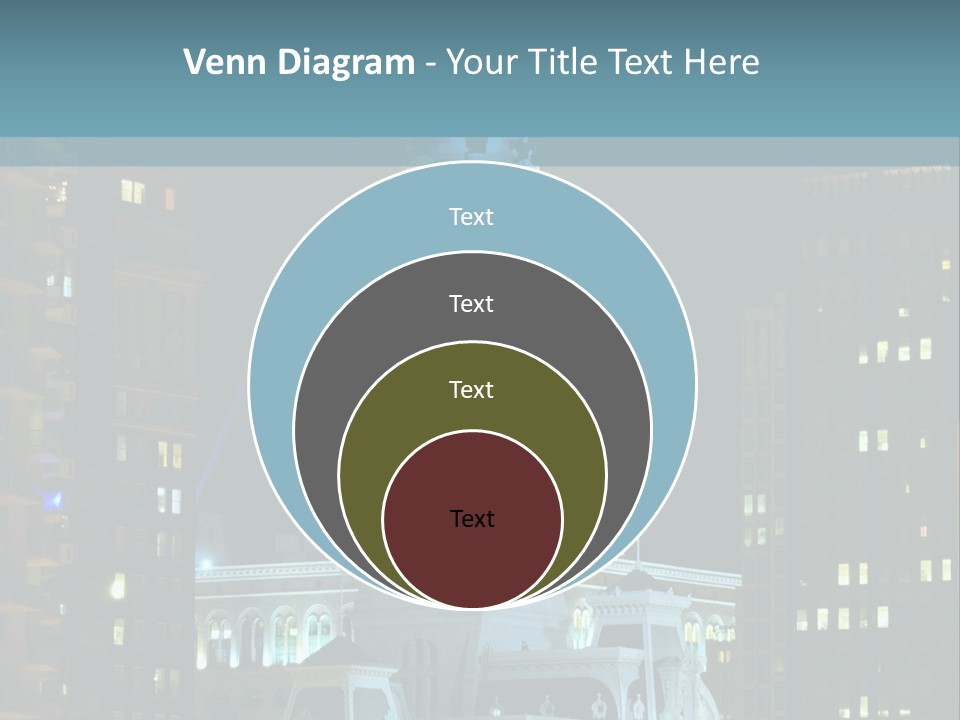 Evening Financial District America PowerPoint Template