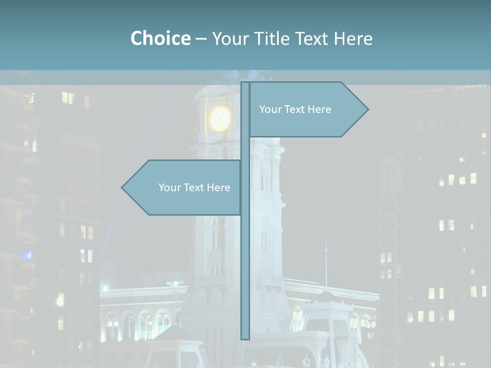 Evening Financial District America PowerPoint Template