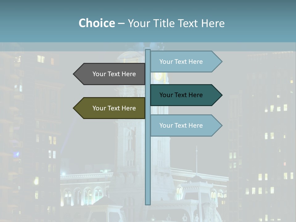 Evening Financial District America PowerPoint Template