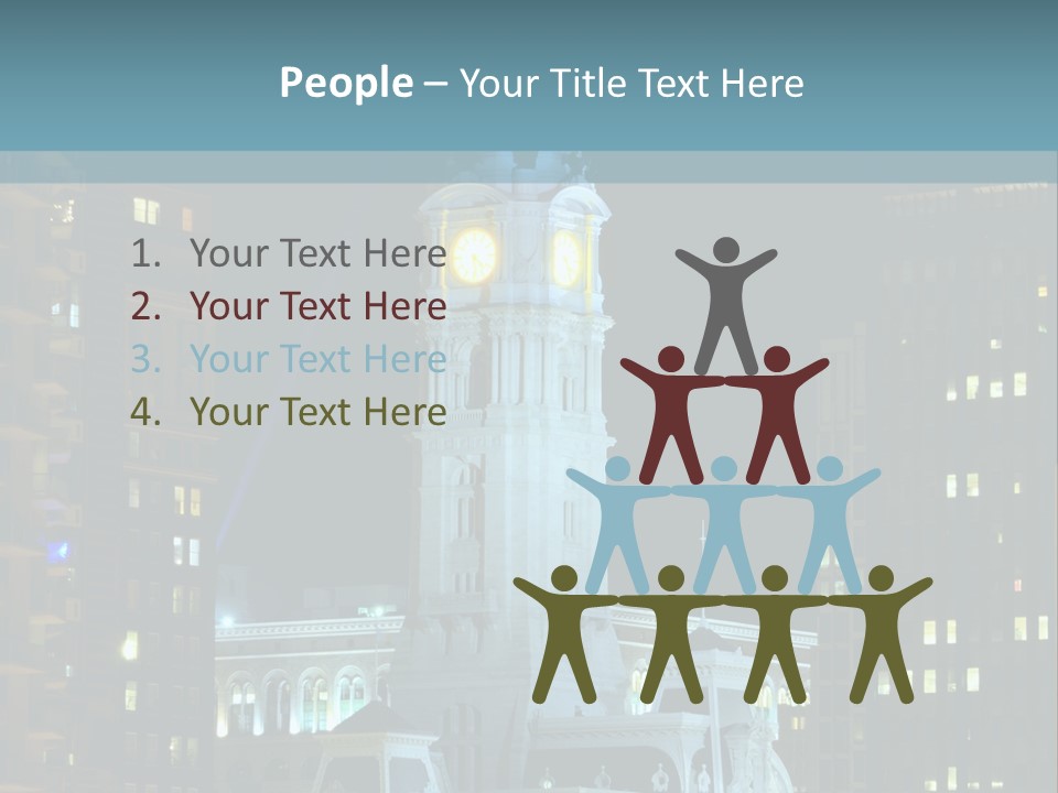 Evening Financial District America PowerPoint Template