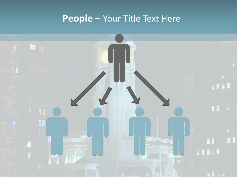 Evening Financial District America PowerPoint Template