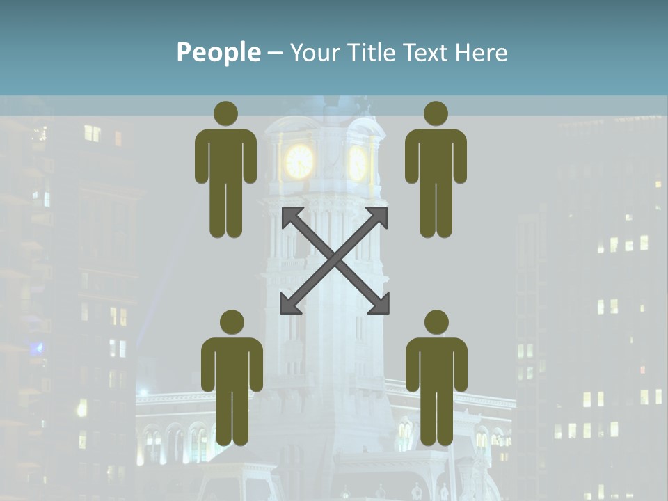 Evening Financial District America PowerPoint Template