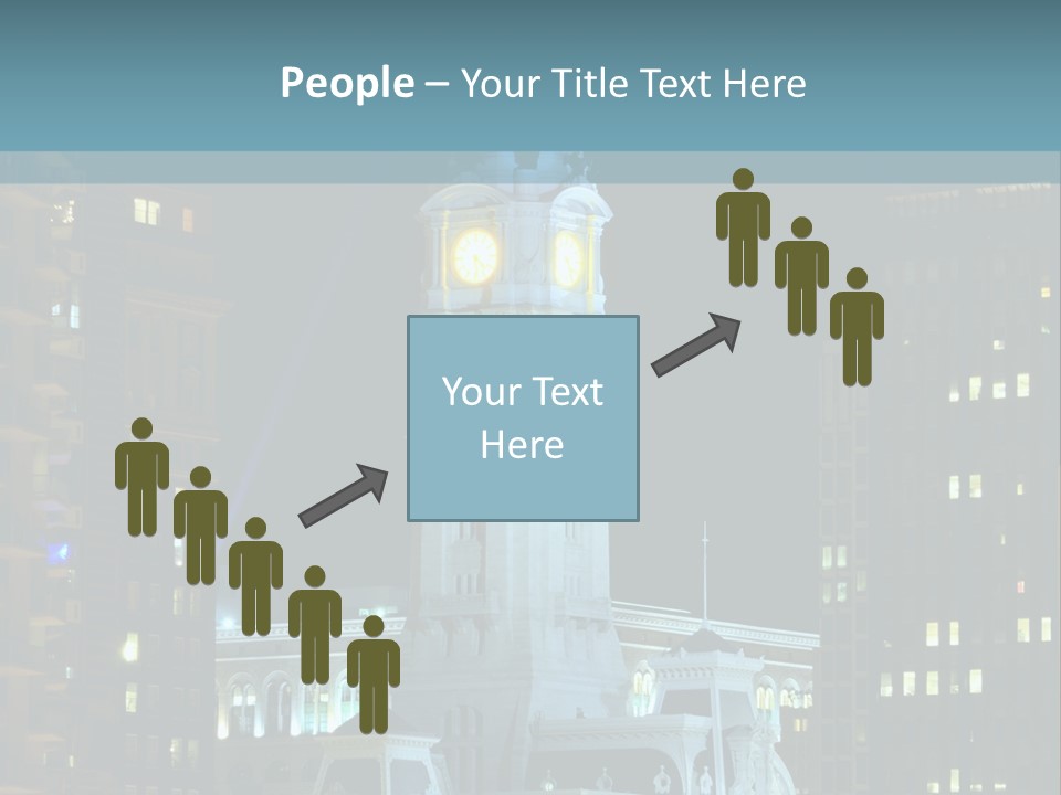 Evening Financial District America PowerPoint Template