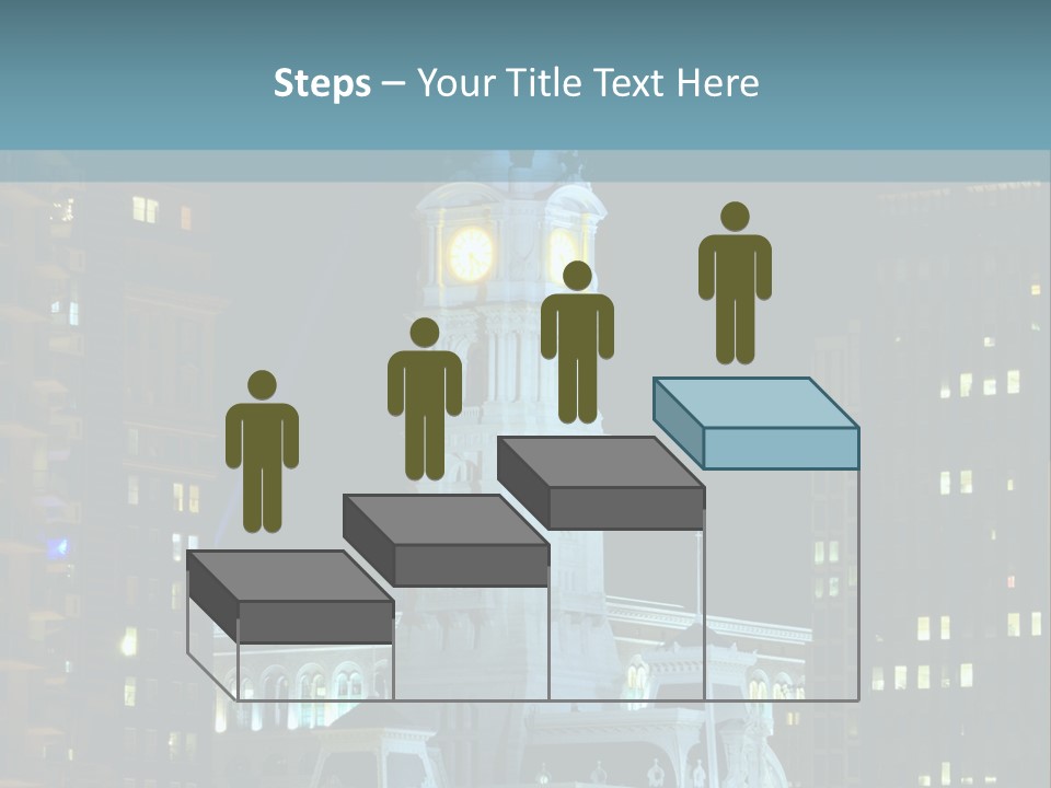 Evening Financial District America PowerPoint Template