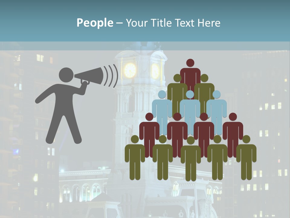 Evening Financial District America PowerPoint Template