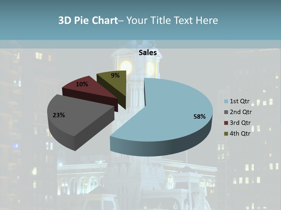 Evening Financial District America PowerPoint Template