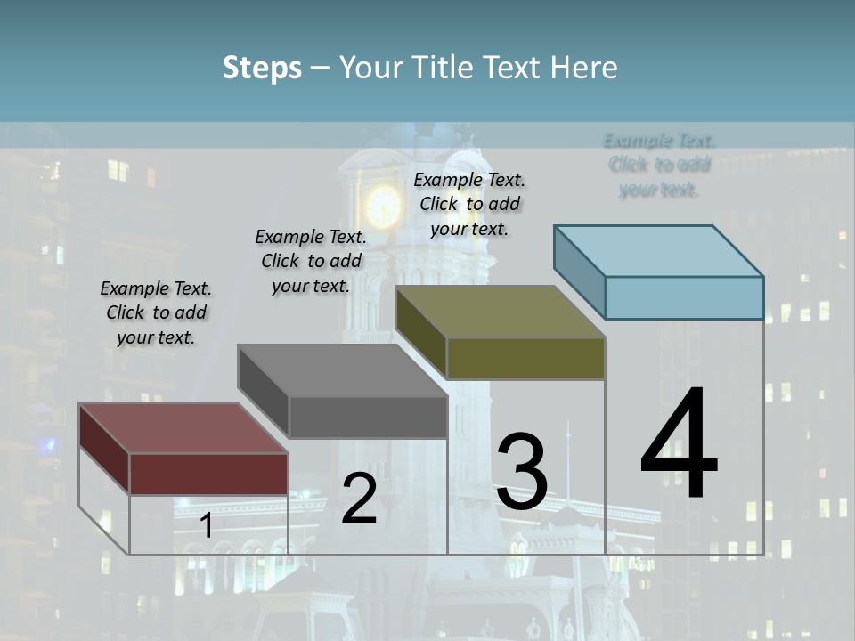Evening Financial District America PowerPoint Template