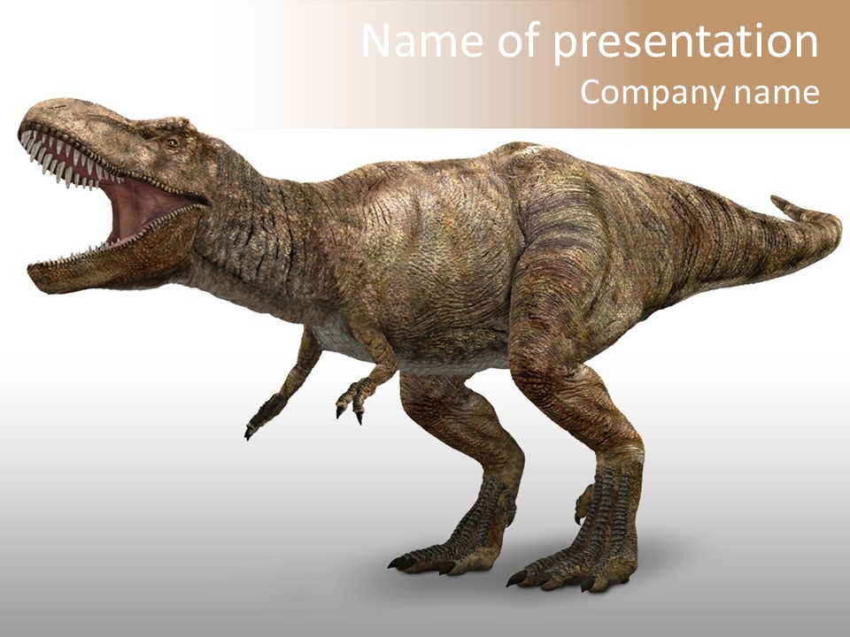 Jurassic Park Roar Dinosaur PowerPoint Template