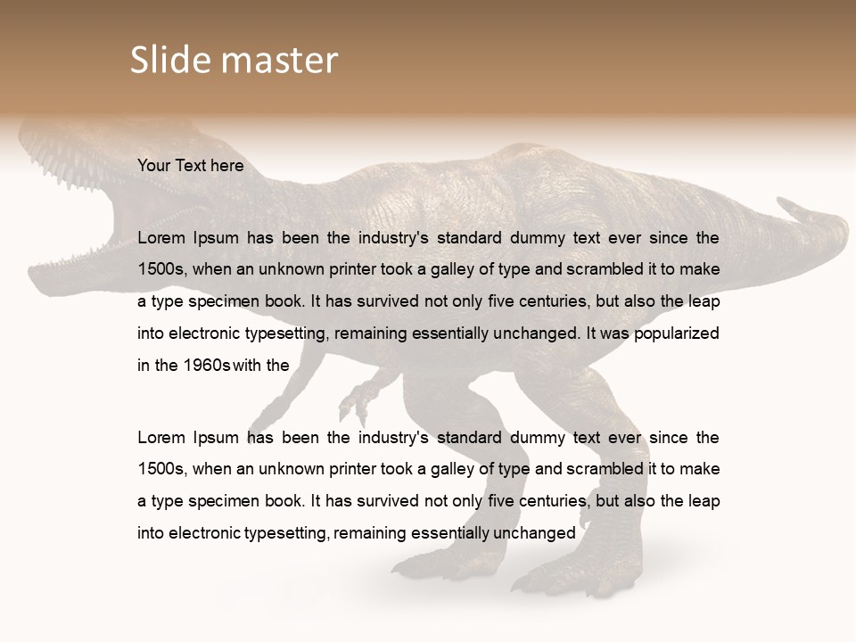 Jurassic Park Roar Dinosaur PowerPoint Template
