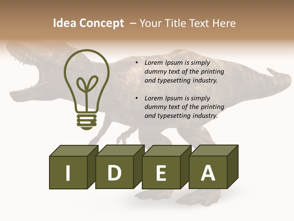 Jurassic Park Roar Dinosaur PowerPoint Template