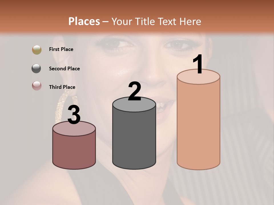 Black Dress Star Earrings PowerPoint Template