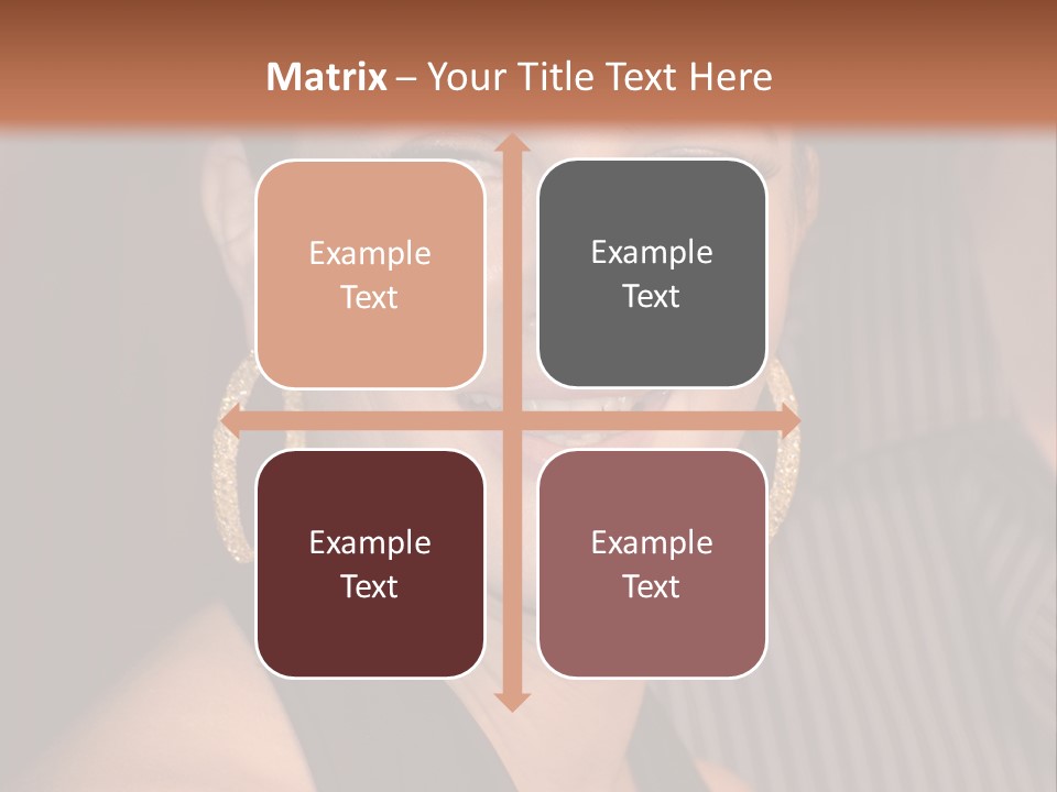 Black Dress Star Earrings PowerPoint Template