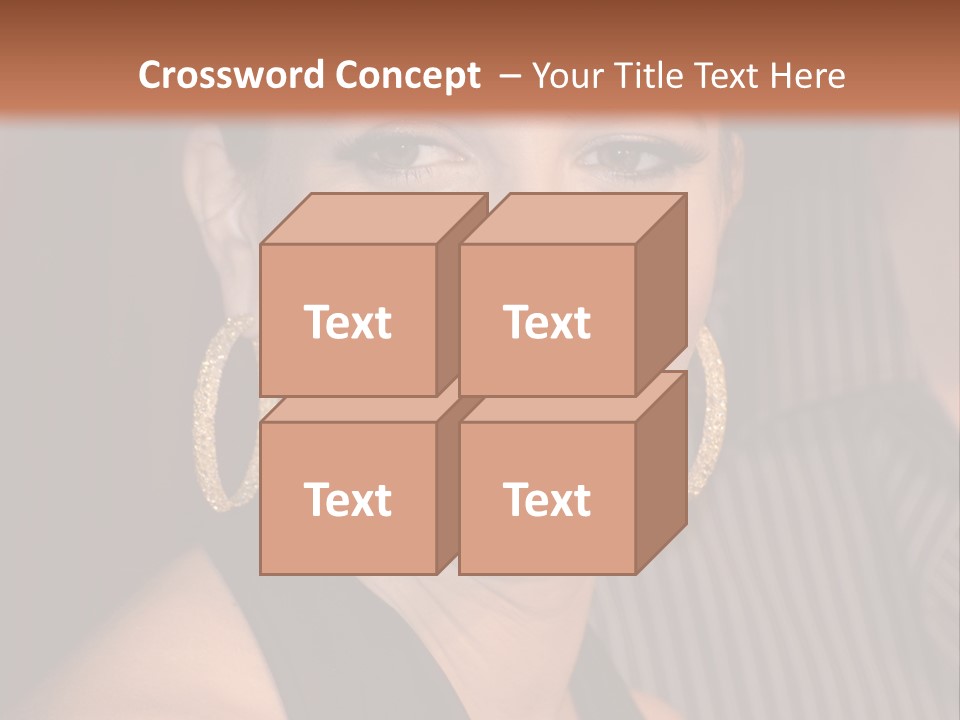 Black Dress Star Earrings PowerPoint Template