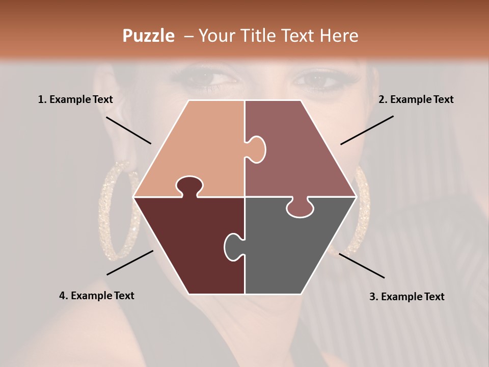 Black Dress Star Earrings PowerPoint Template