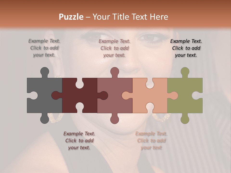 Black Dress Star Earrings PowerPoint Template