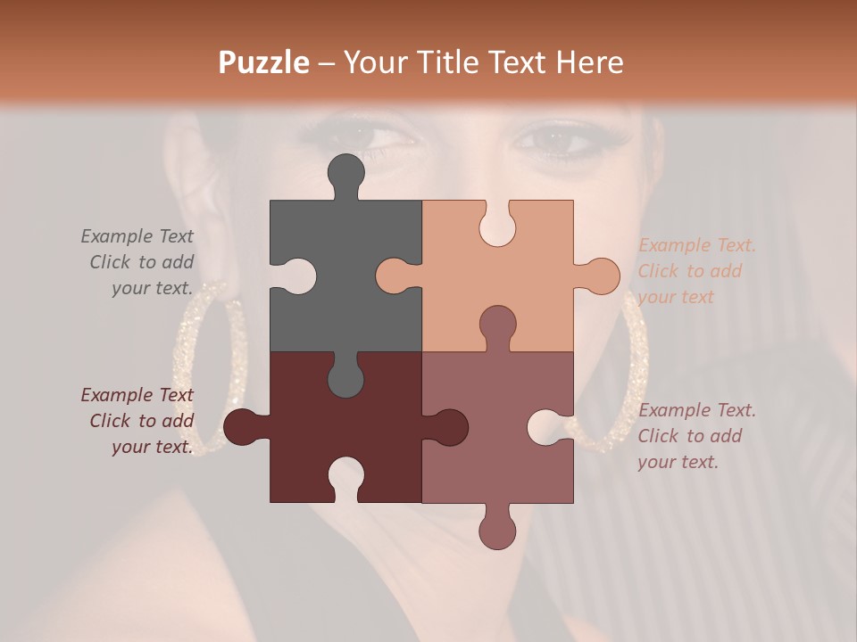 Black Dress Star Earrings PowerPoint Template