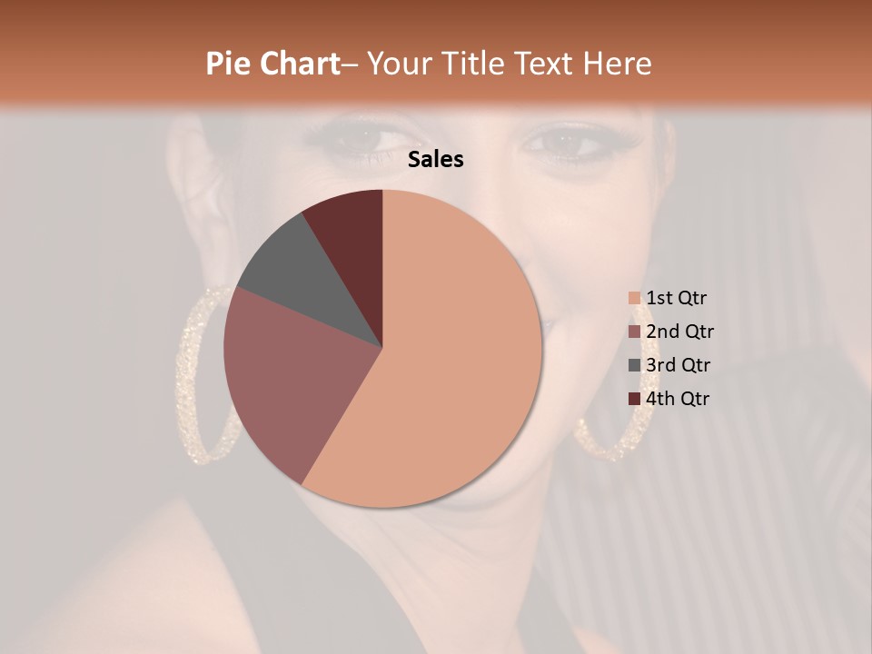 Black Dress Star Earrings PowerPoint Template