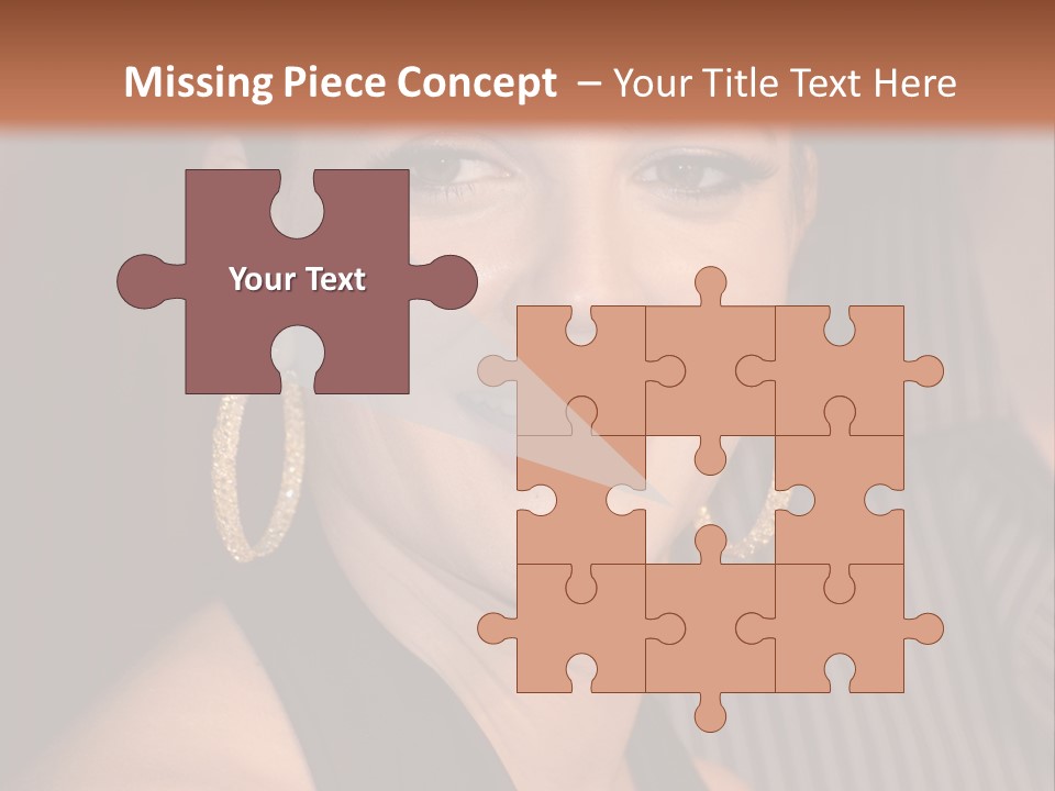 Black Dress Star Earrings PowerPoint Template