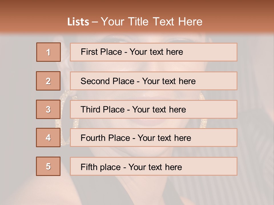 Black Dress Star Earrings PowerPoint Template